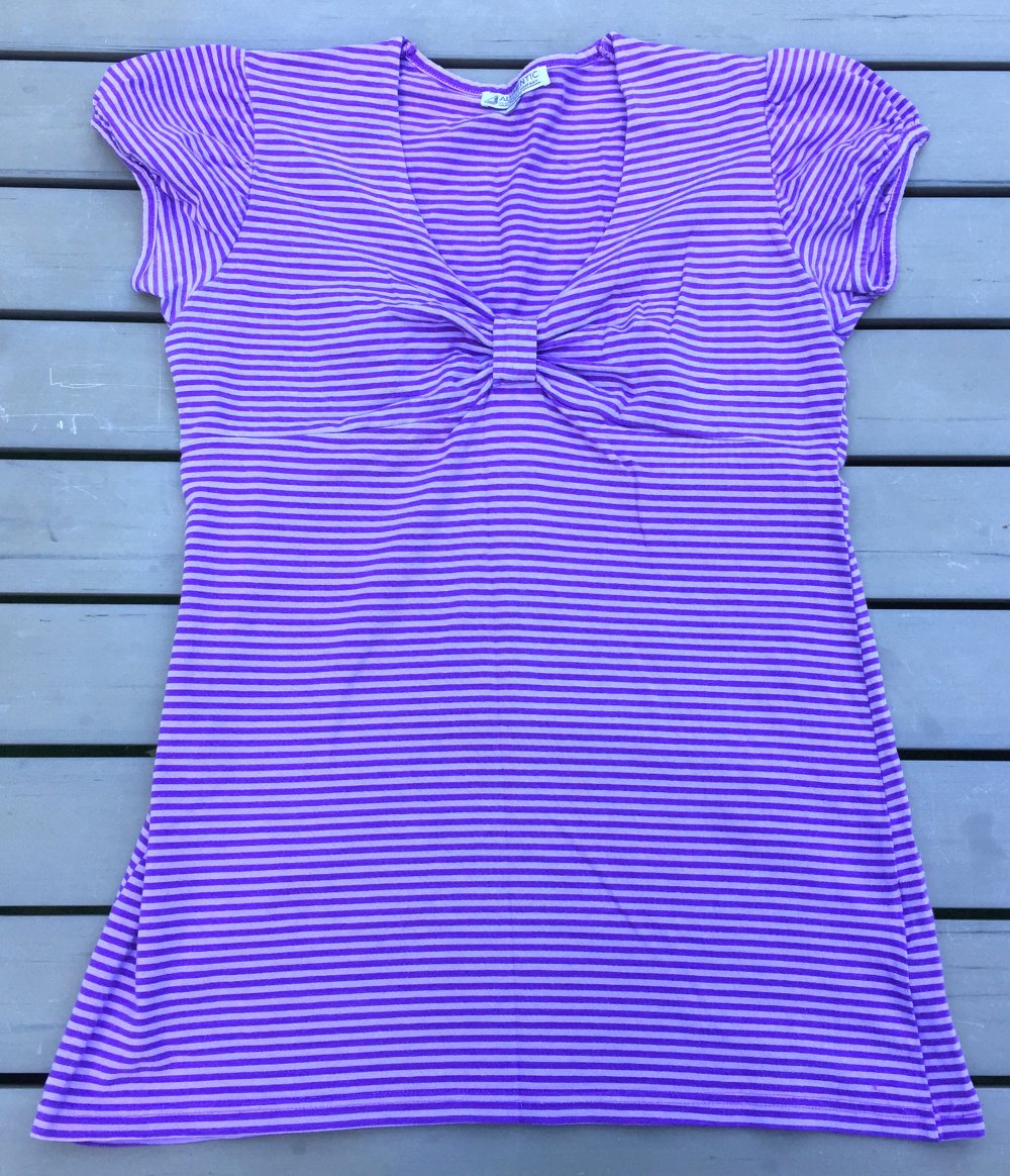 Empire Shirt RINGELSHIRT lila/Flieder Gr. L 