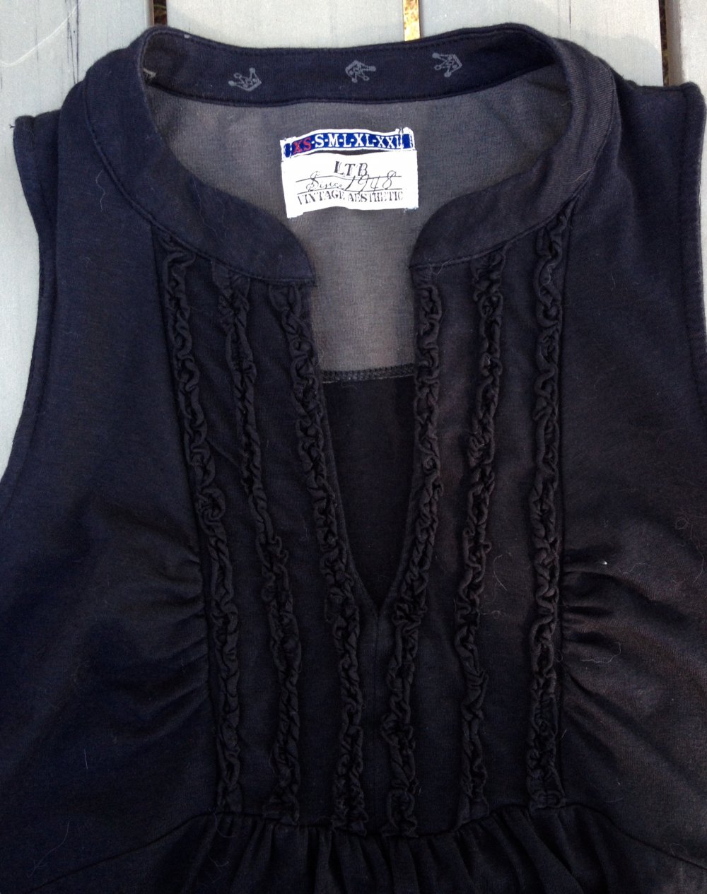 LTB Shirt TOP Blusenshirt schwarz Gr. XS