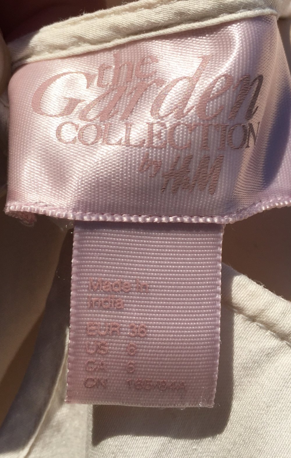 H&M Hängerchen Kleid THE GARDEN natur Gr. 36
