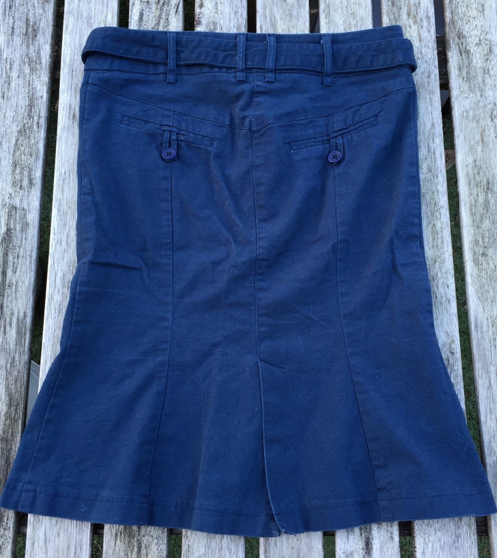 MANGO Bleistiftrock Stretchrock maritim Gr. XS / 32