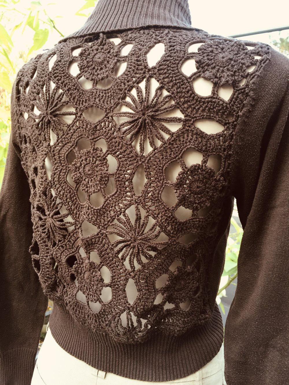 ZERO Bolero JÄCKCHEN Häkel-Spitze CARDIGAN Gr. M