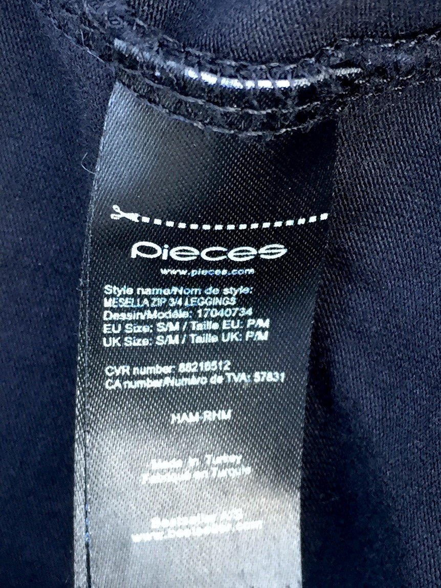 PIECES Mesella Zip LEGGINGS Gr. S