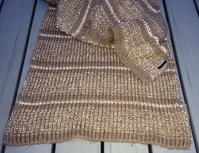 H&M Strickschal SCHAL Lurex khaki-braun/gold