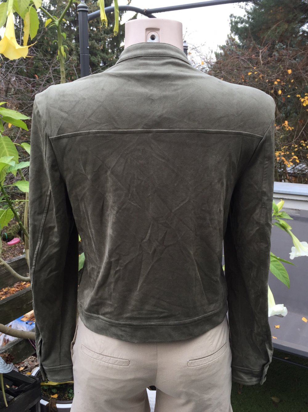 VERO MODA Velour JACKE Fia Ivy Green