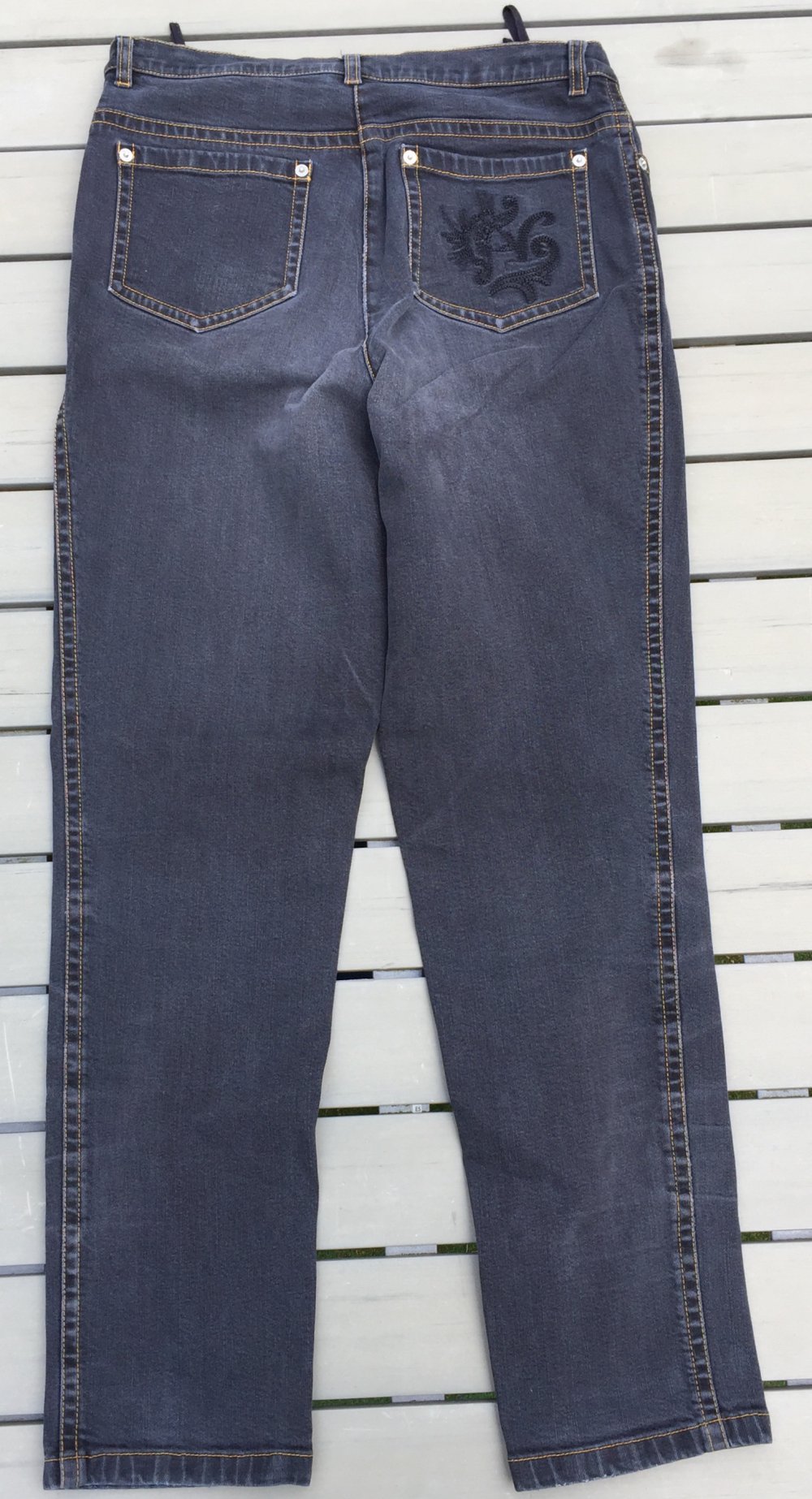 MADELEINE Jeans grau/schwarz Gr. 40