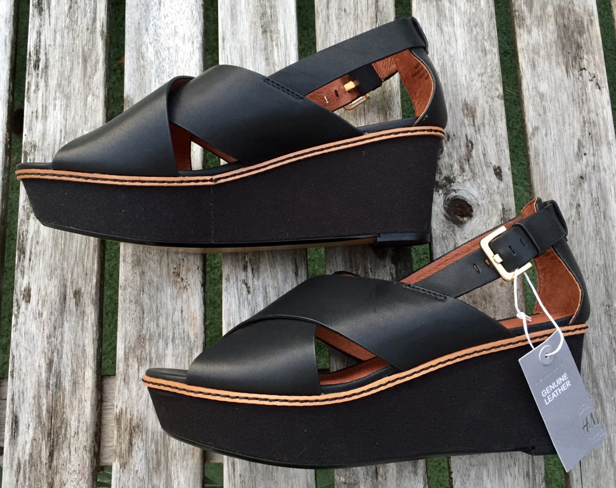 H&M Premium WEDGES Plateau Sandalen