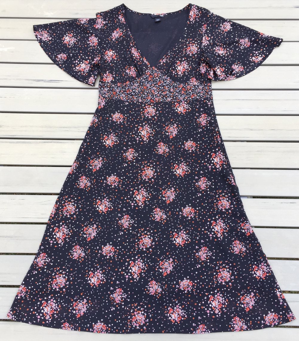 H&M Vintage KLEID Empire MILLE FLEUR Gr. 38