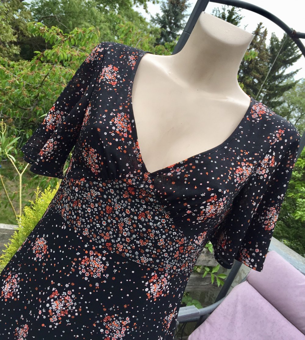 H&M Vintage KLEID Empire MILLE FLEUR Gr. 38