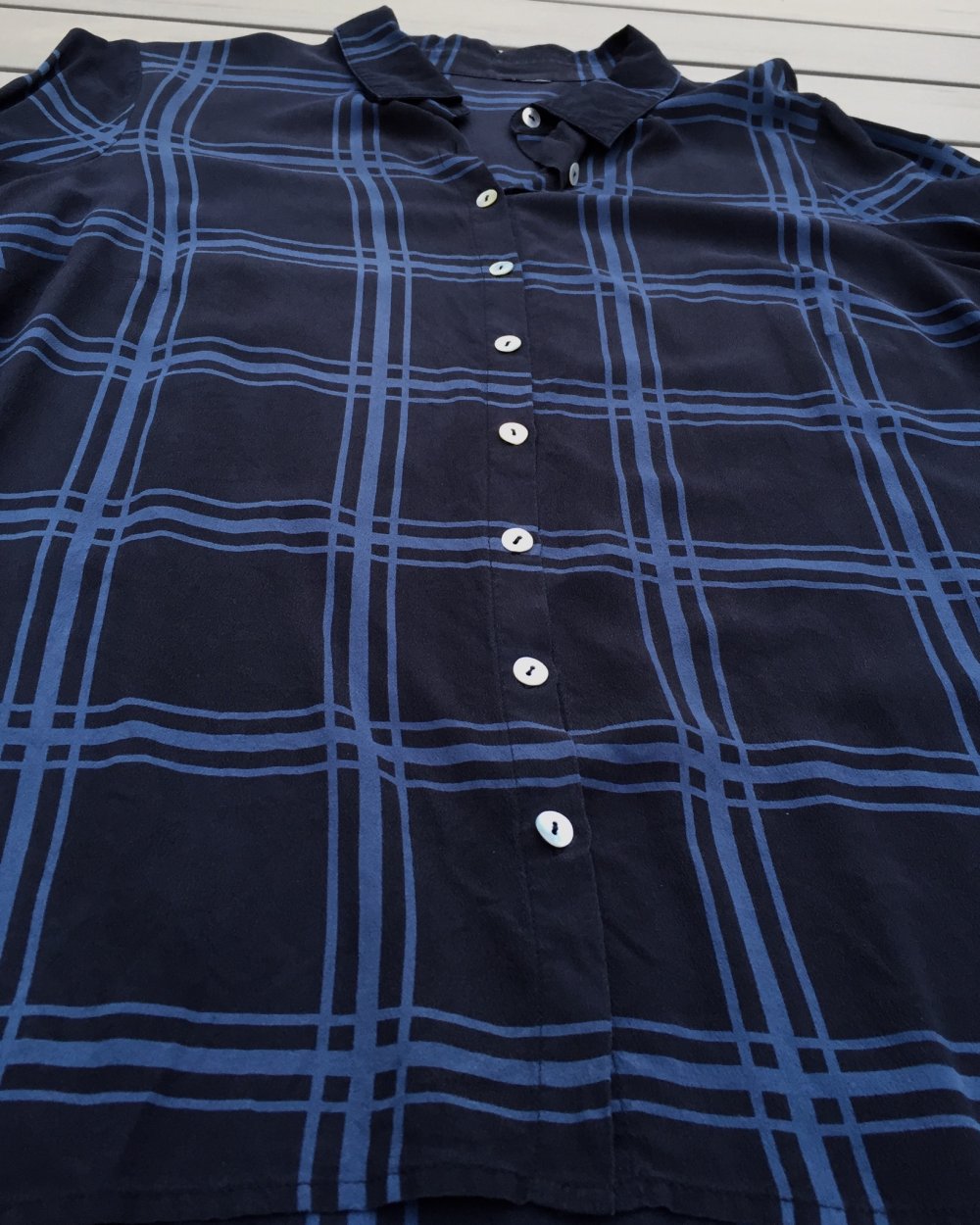 Seidenbluse BLUSE Karobluse HEMDBLUSE Gr.