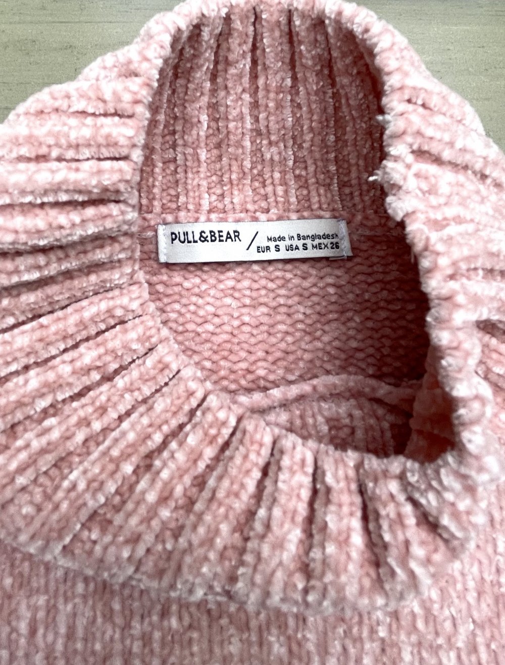 PULL & BEAR Chenille PULLOVER Rollkragen
Gr. S