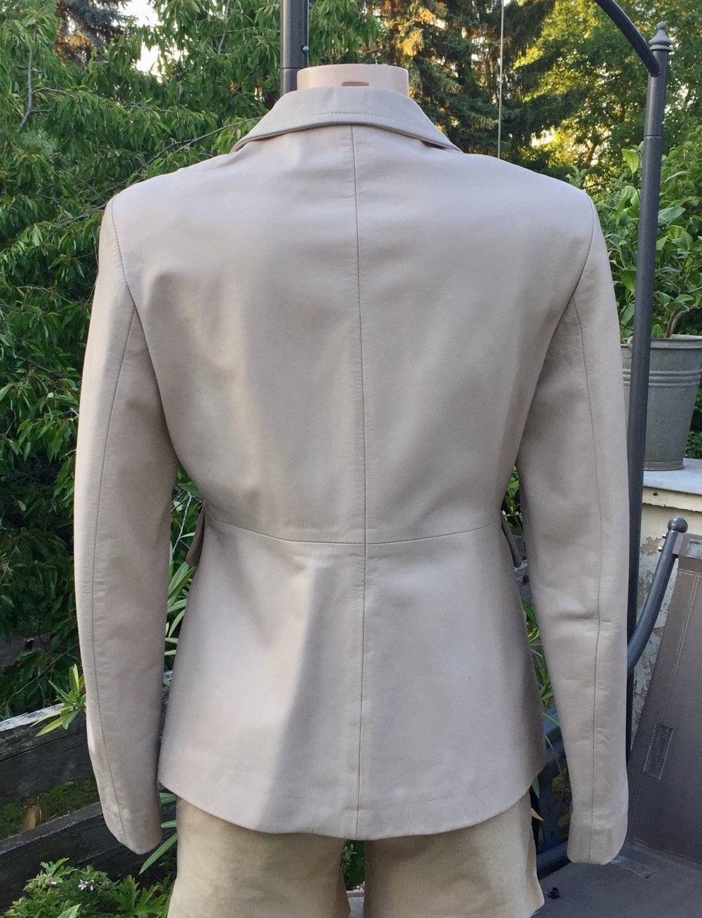 GIANFRANCO FERRE Vintage 90er Lederjacke Blazer Stil Gr. 38