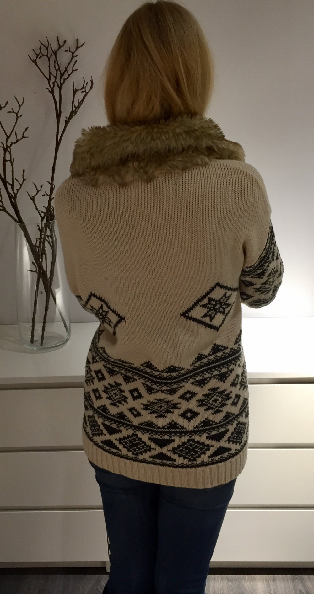 FOREVER 21 Cardigan STRICKMANTEL beige Gr. S