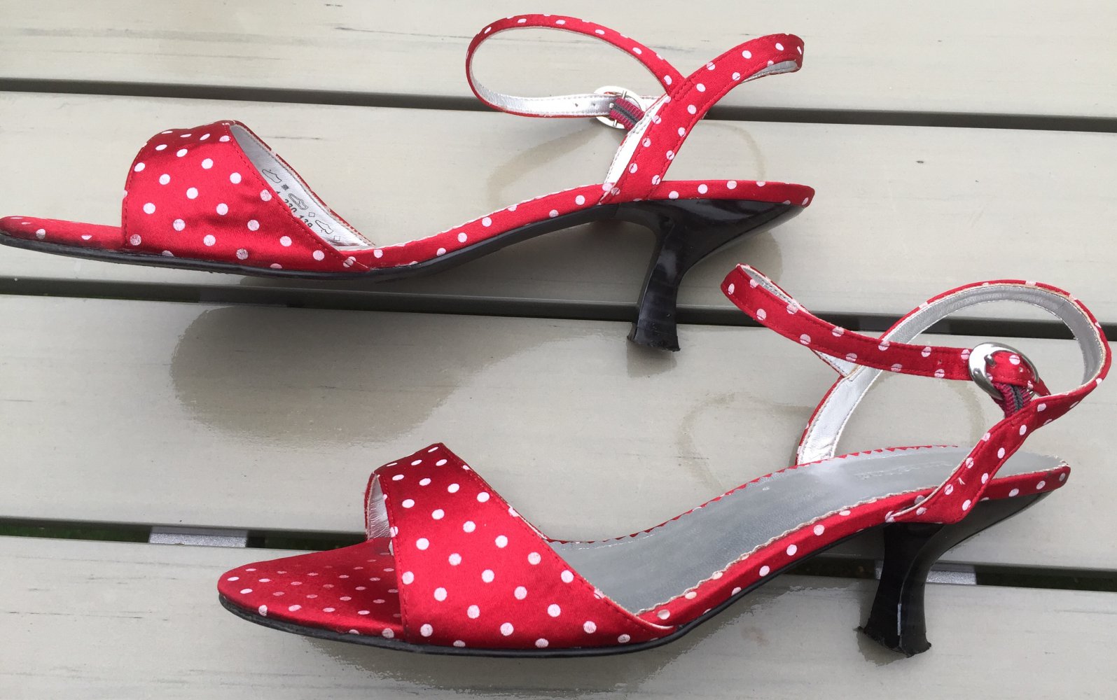 Graceland SANDALETTE Polkadots  rot/weiß Gr. 41
