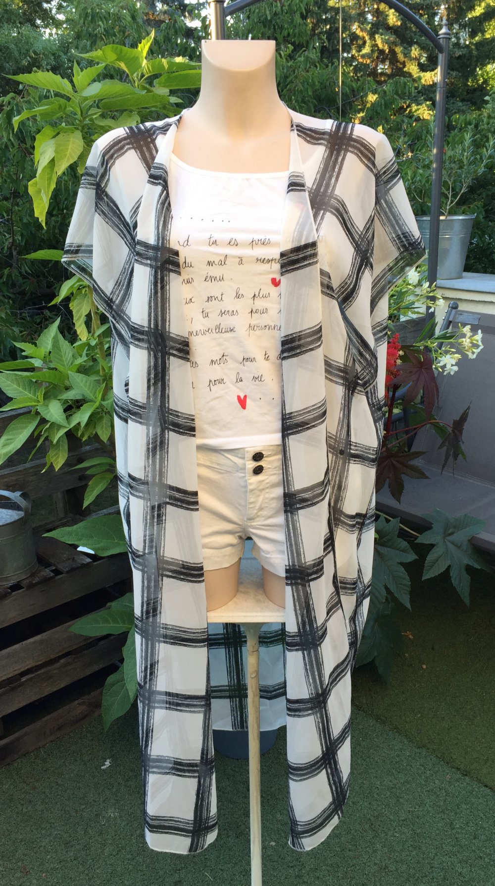 H&M Kimono Kaftan Weste CHIFFON Onesize