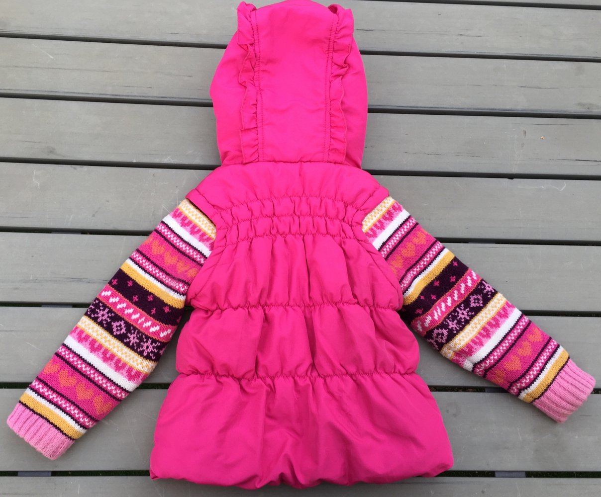ANORAK JACKE mit Strickärmeln NORWEGER Muster Gr. 92
