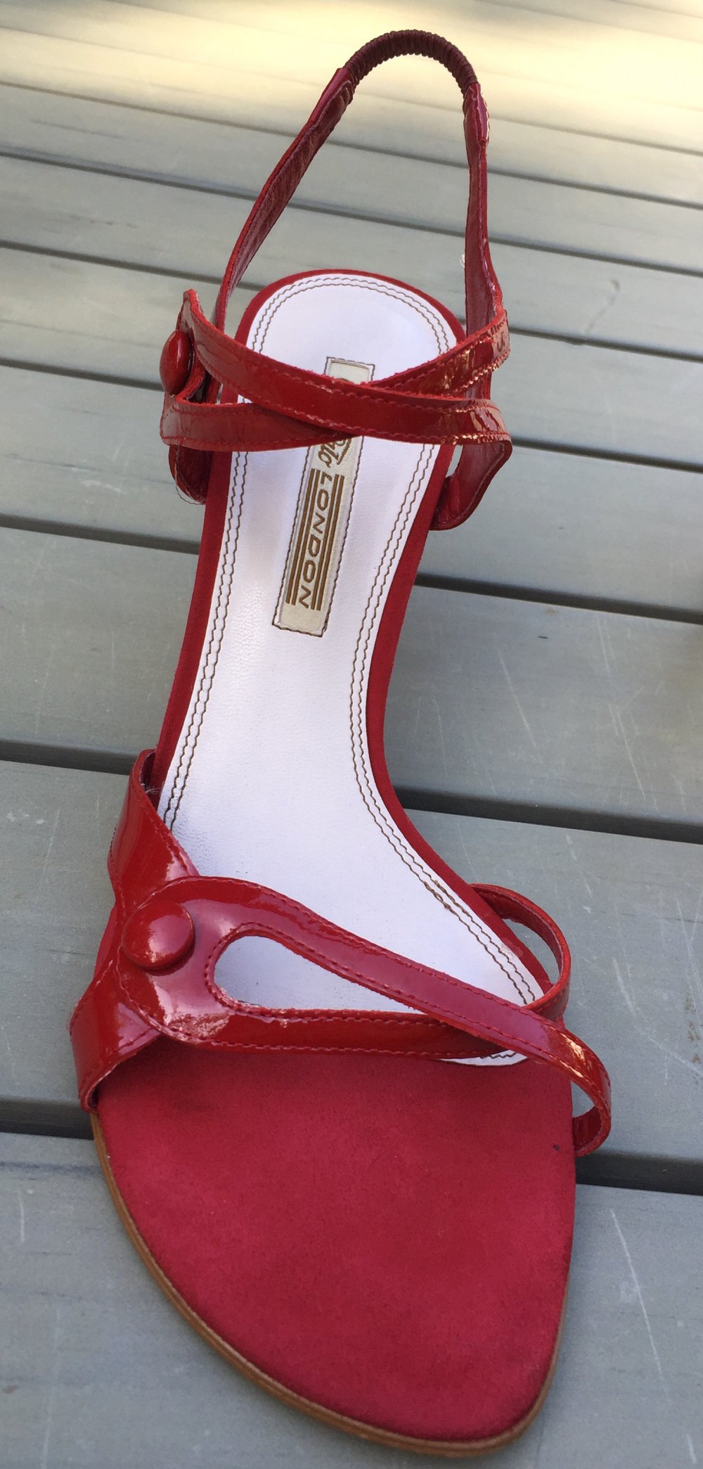 BUFFALO Lack RIEMCHEN SANDALETTE rot Gr. 40