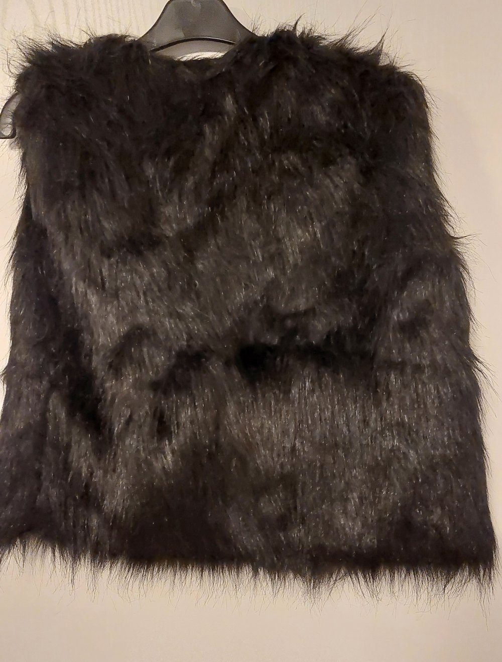Kunstfell-Weste schwarz -NEU -