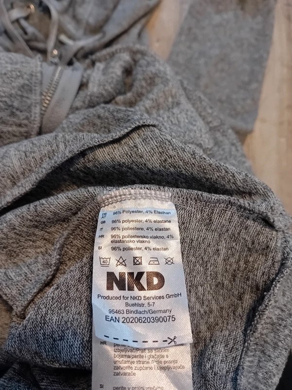 Graue Jacke Laura Torelli S Kapuze Perlen