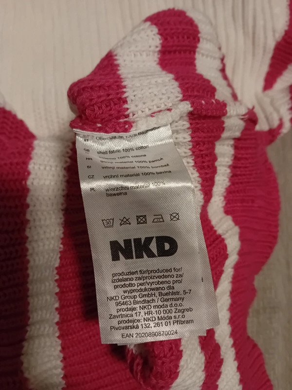 Weiß Pink Gestreifter Pullover V-Ausschnitt Laura Torelli M NEU