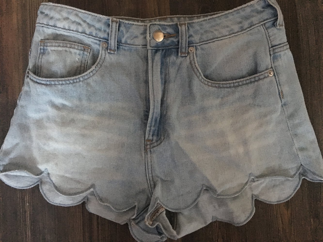 Kurze Hose Hotpants Hot Pants Jeans Wellenkanten H&M 36 