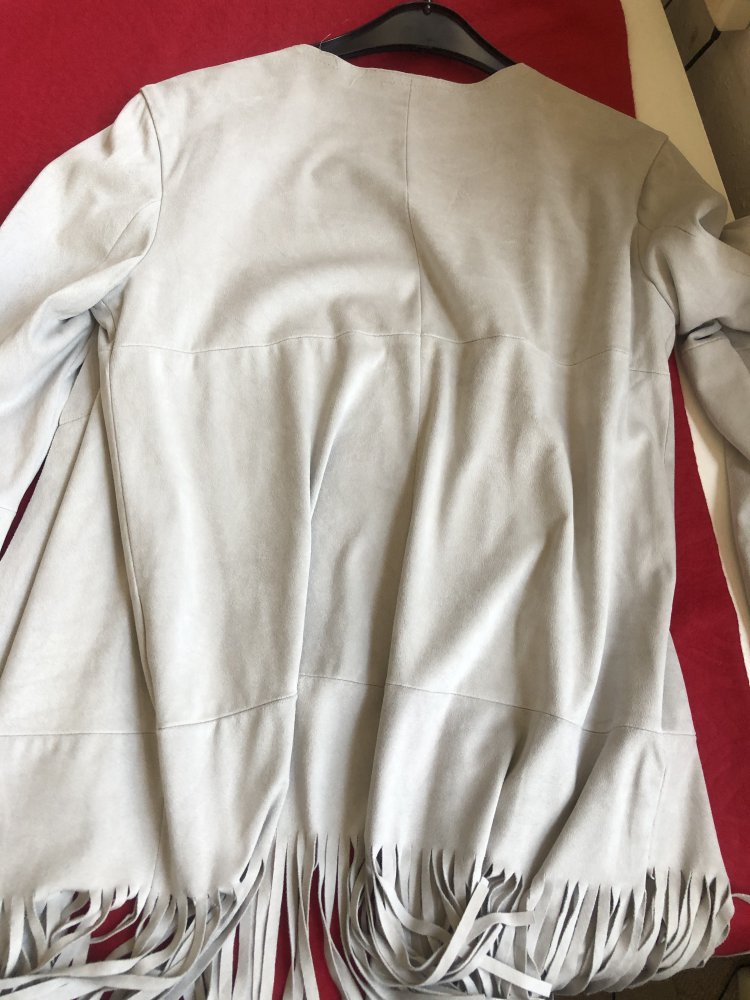 Velourjacke von She mit Fransen