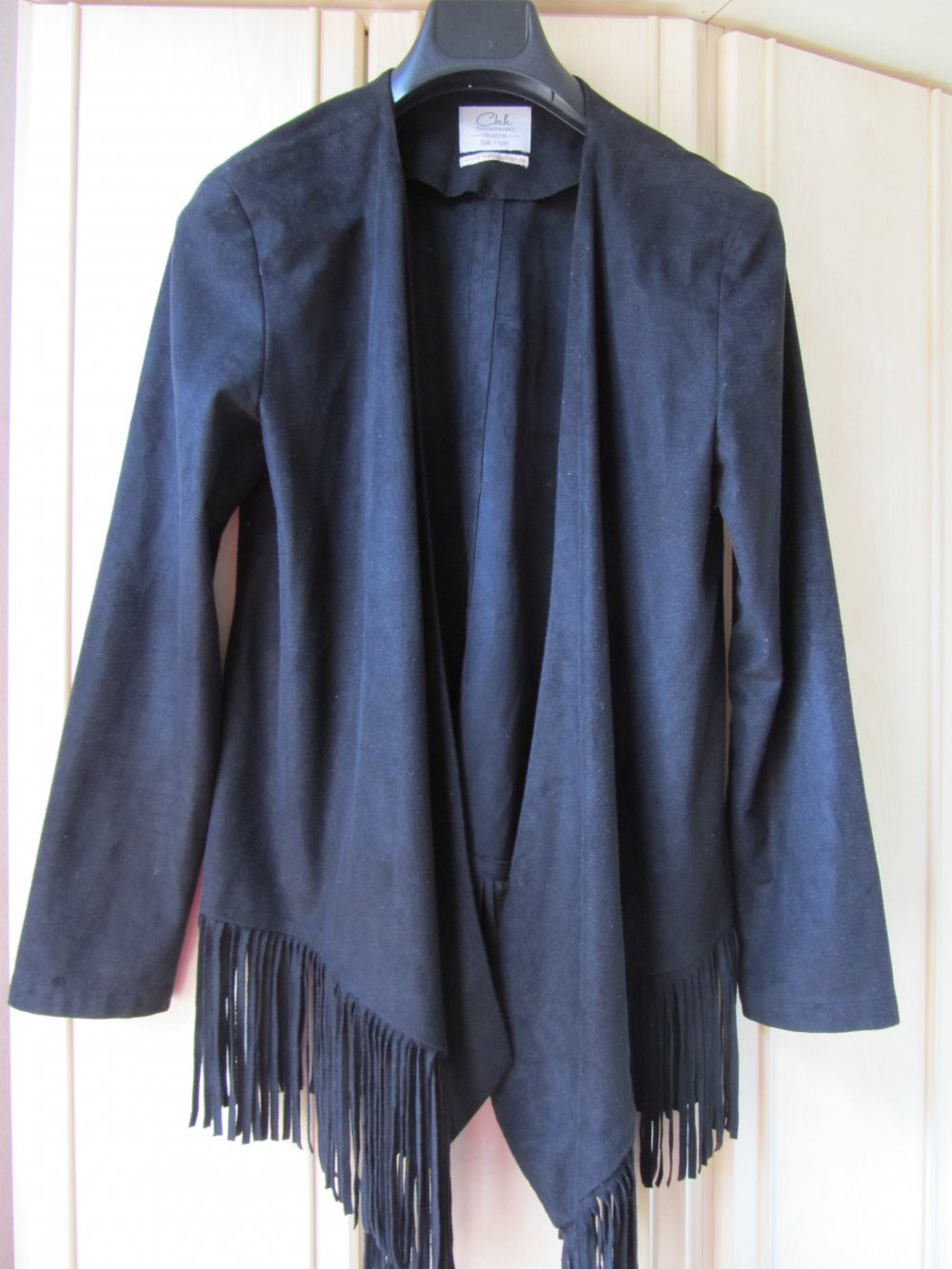 Velourjacke  mit Fransen