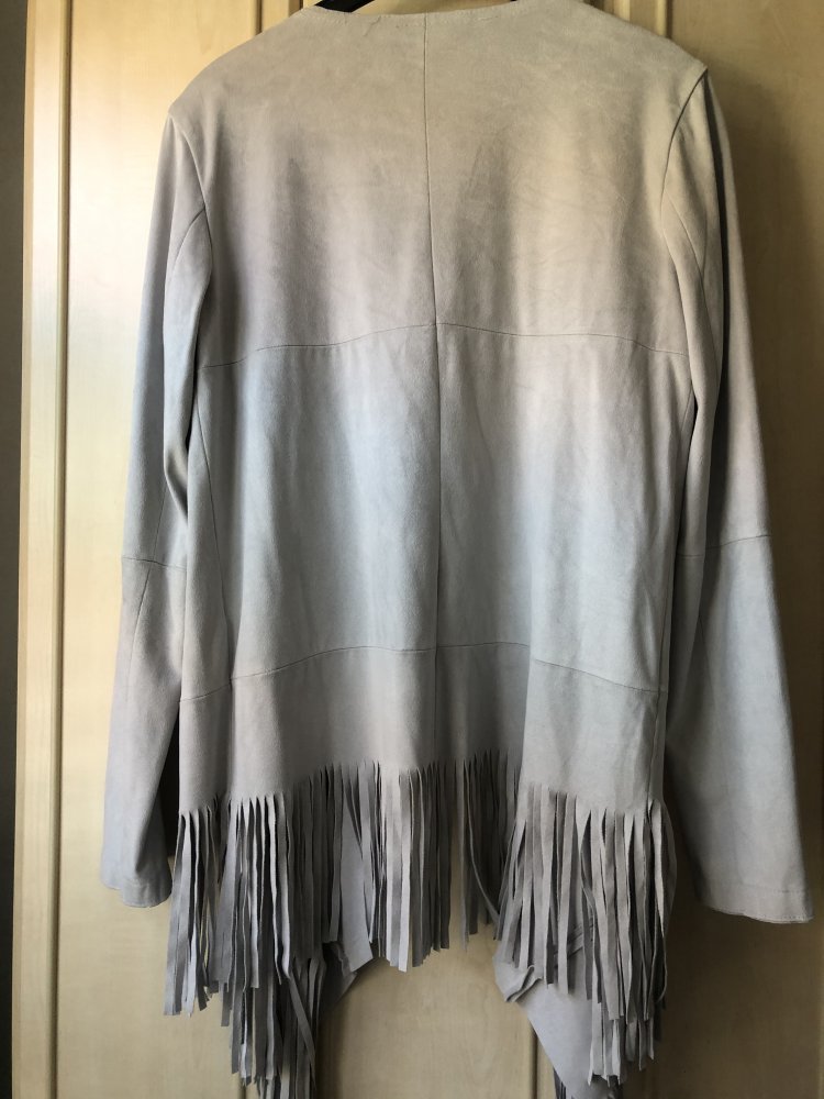 Velourjacke von She mit Fransen