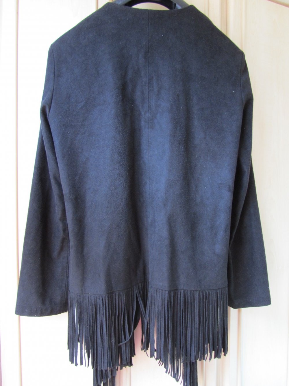 Velourjacke  mit Fransen