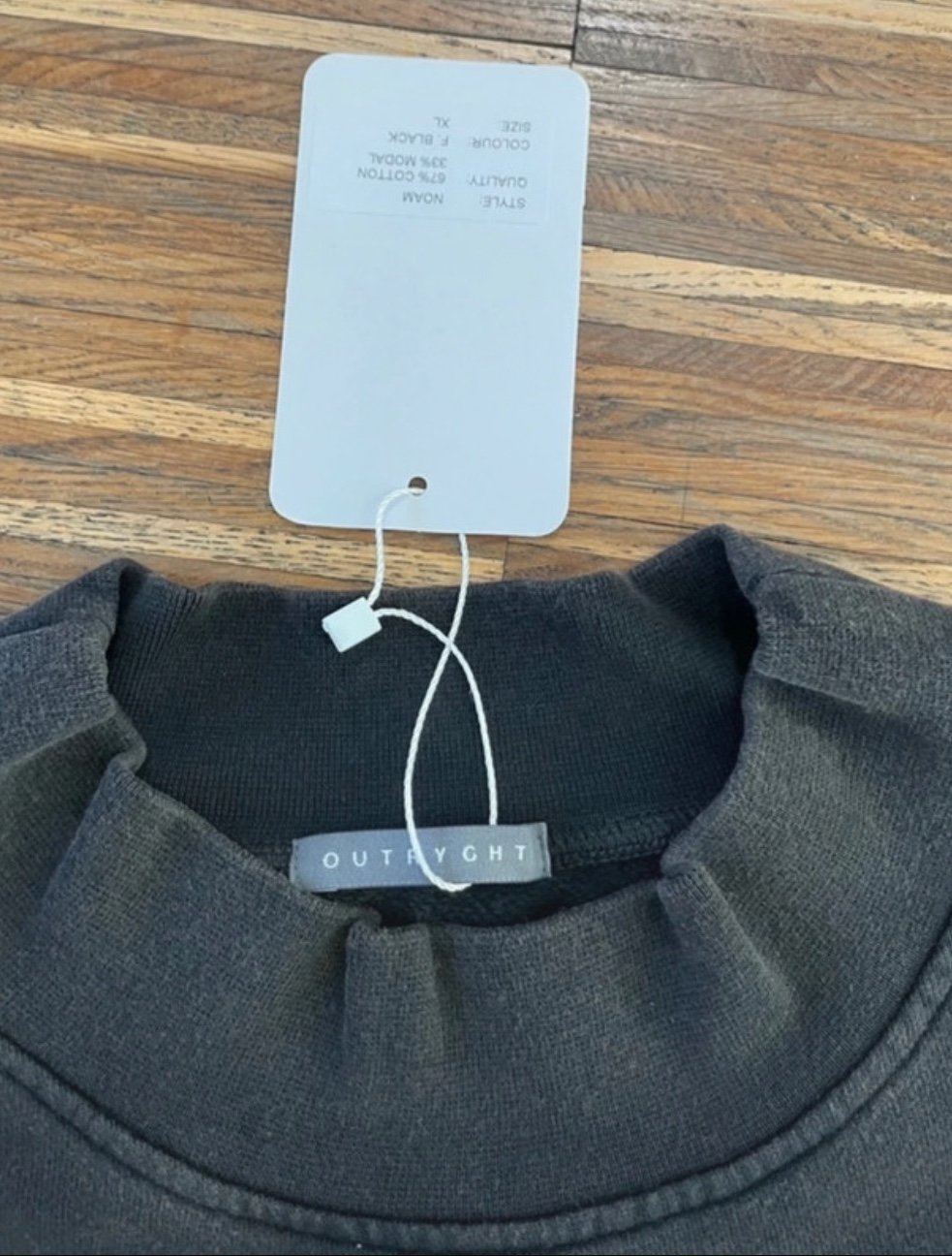 Outryght, Sweatshirt, Anthrazit/ Schwarz, Gr. XL, Style Noam