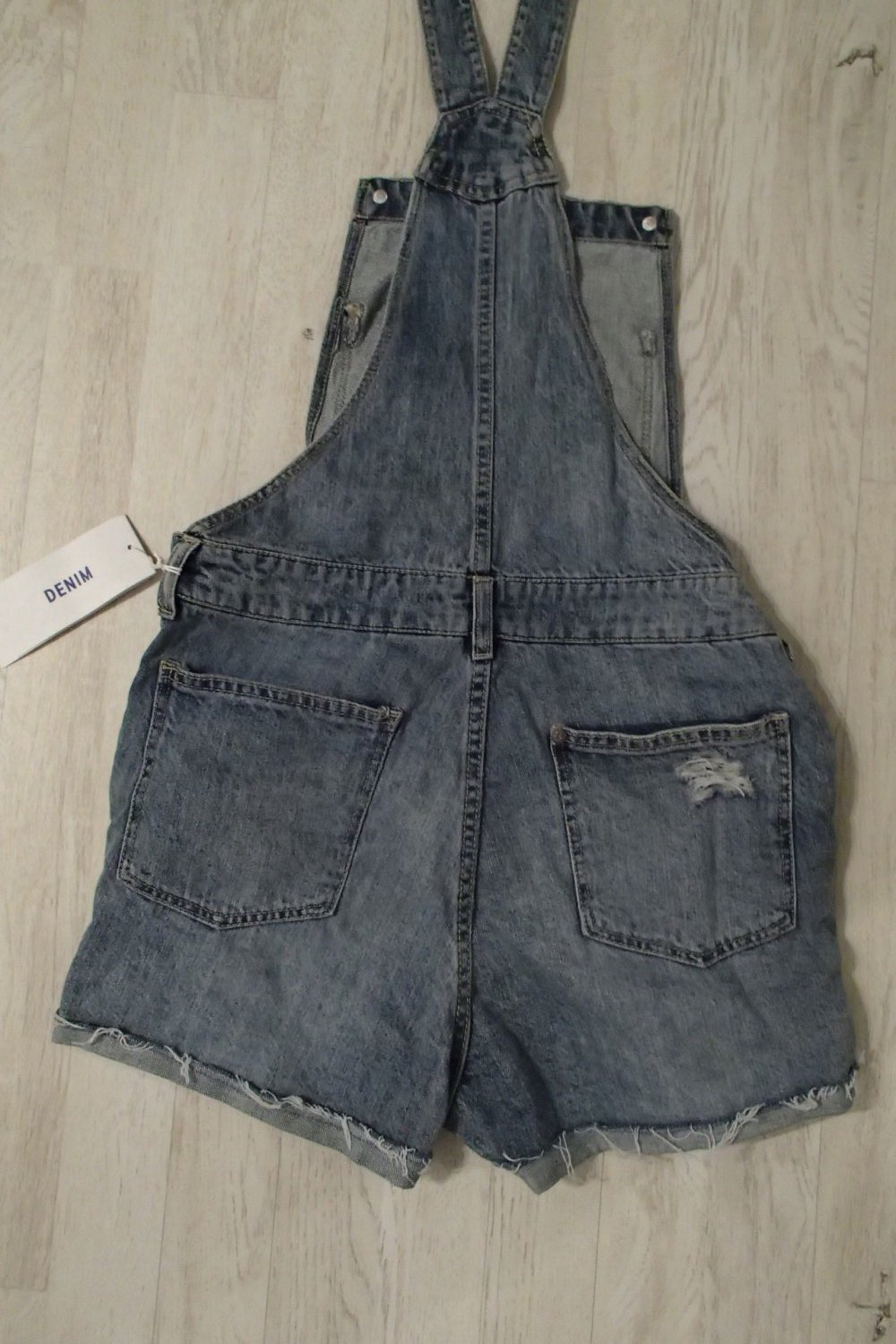 Denim Latzshorts