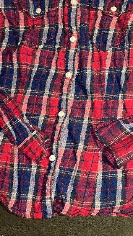 Rot Blau karierte Bluse 