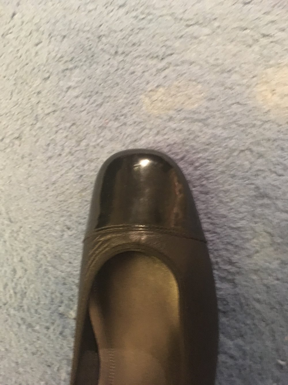Salamander Ballerinas echt Leder schwarz mit Lackkuppe und Lackferse – Grösse 4 ½ - Absatz 2,5 cm