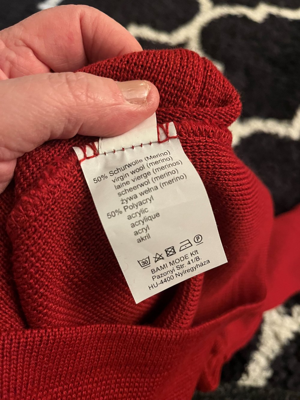 Strickjacke rot, Größe 48, neu und ungetragen