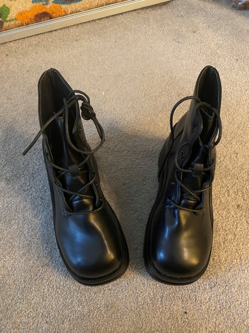 Plateau Stiefeletten/Boots, schwarz, Größe 37 – neu und ungetragen