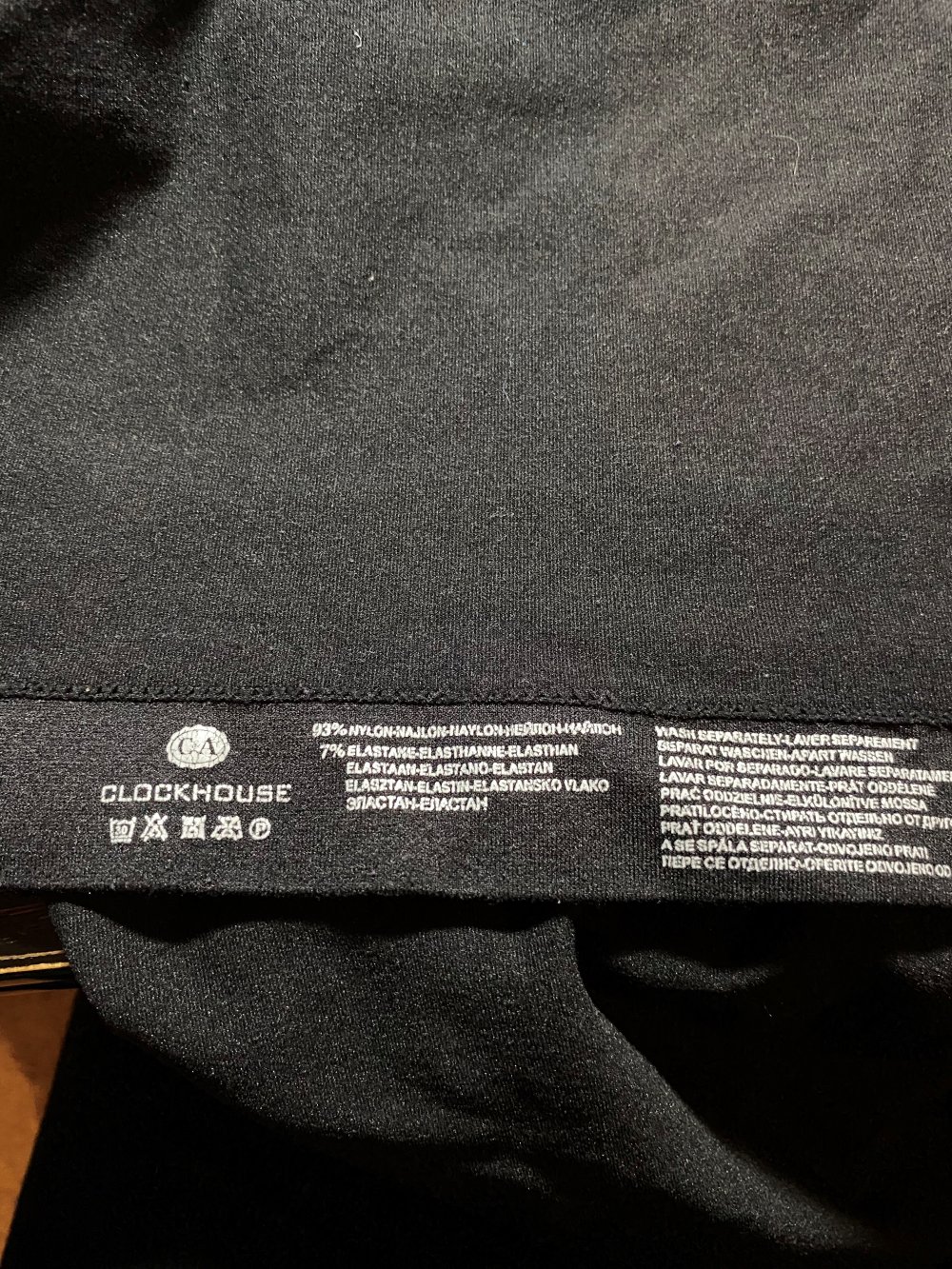 Achselshirt schwarz – Stretch - Größe M