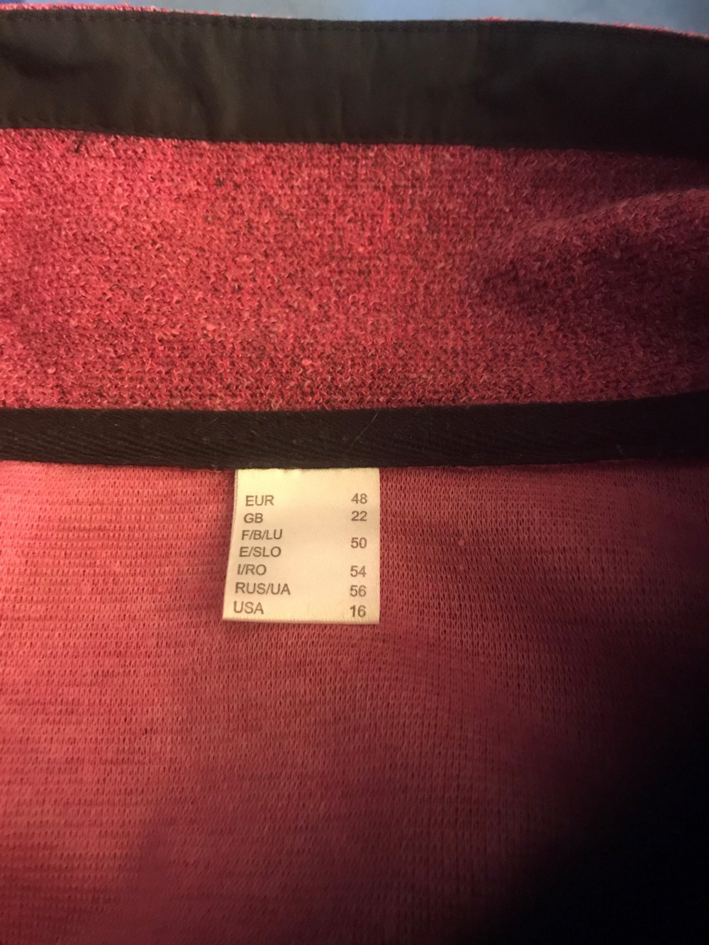 Pullover dunkelrosa/himbeerfarben Größe 48 – selten getragen