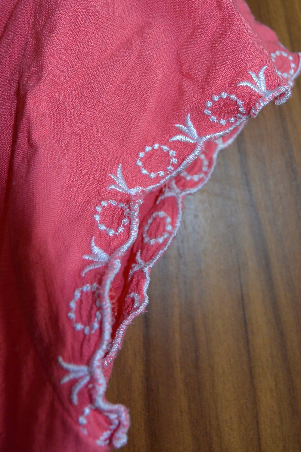 Korrale pinkfarbenes Shirt mit Stickerei Hippie