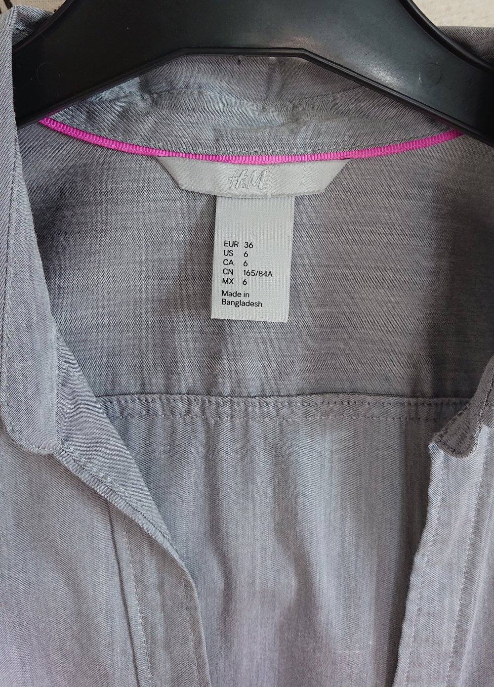 graue Bluse / Hemd