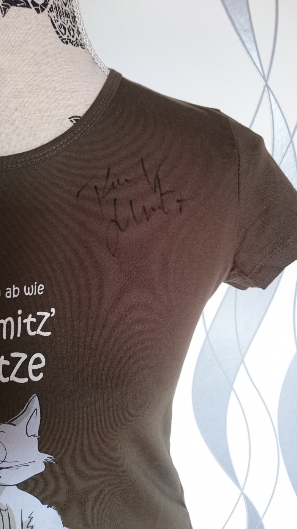 Ralf Schmitz Katze Fanshirt mit Autogramm