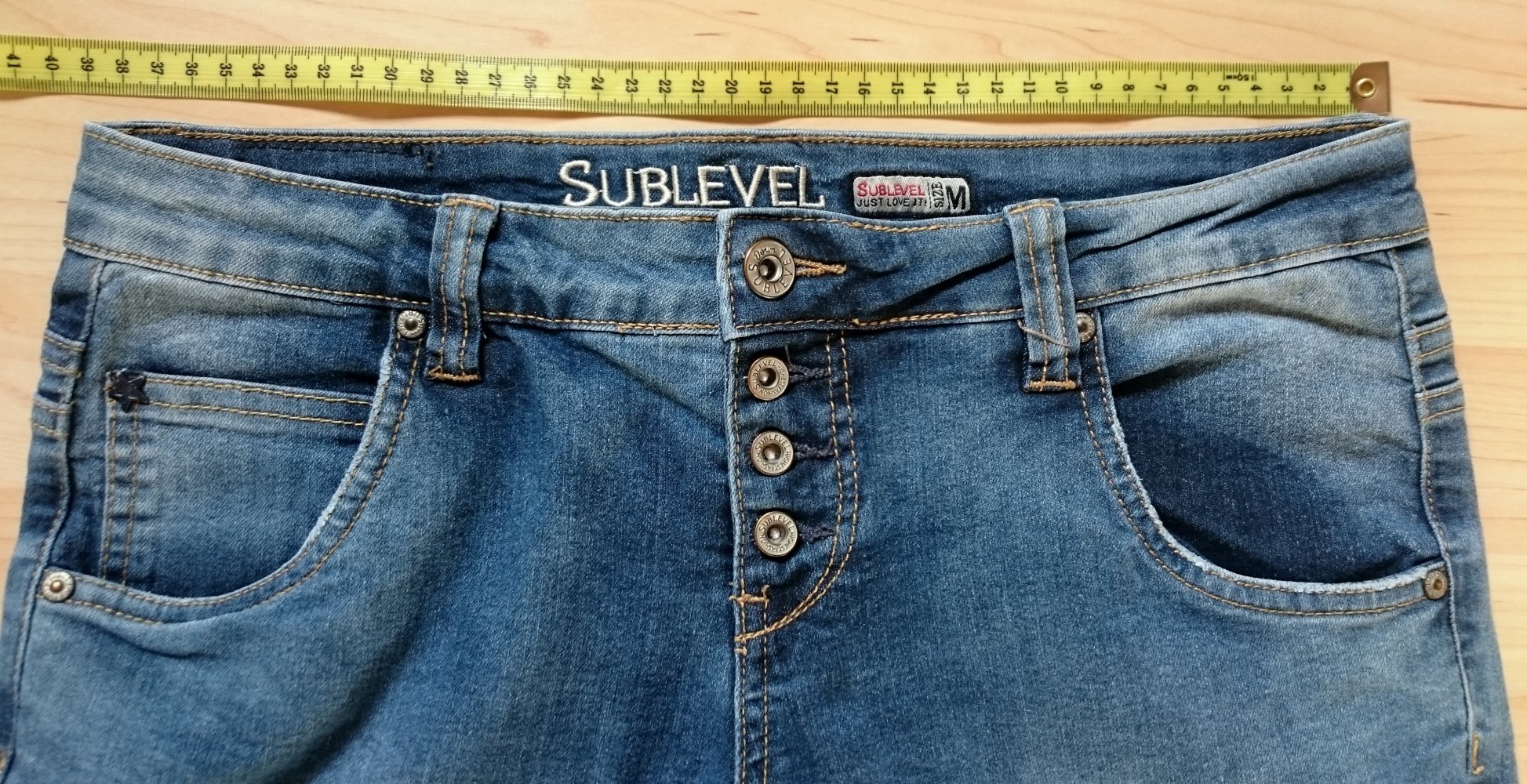 blue-washed Röhrenjeans Skinny Jeans