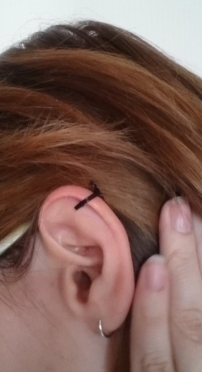 3 schwarze Ear Cuffs / Wrap / Clips / Ohranstecker