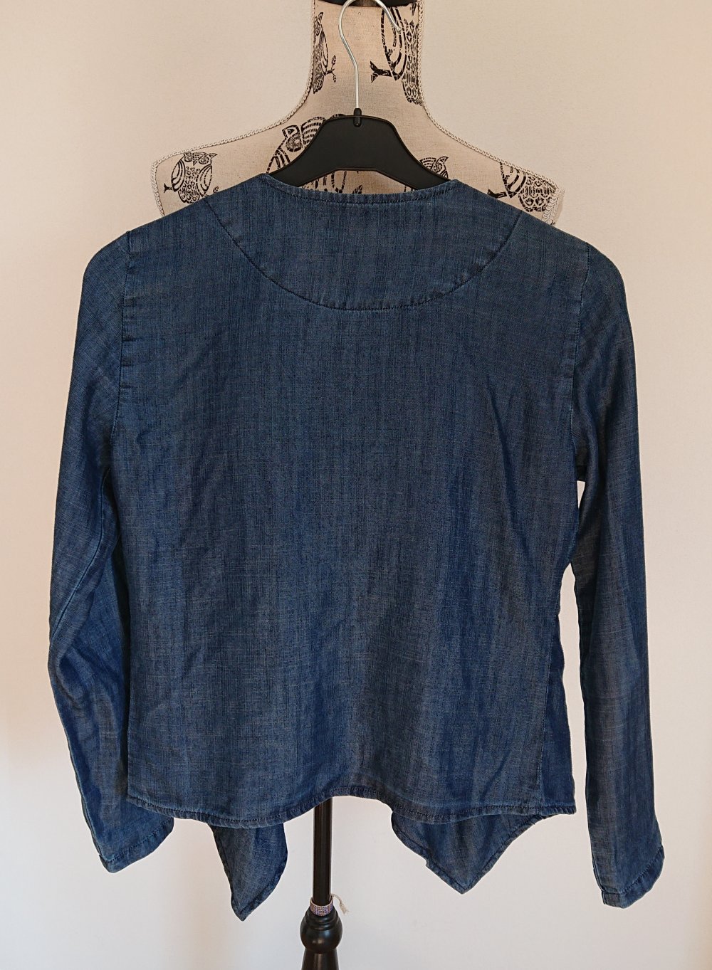 Wasserfall Jacke Blazer in Jeansoptik