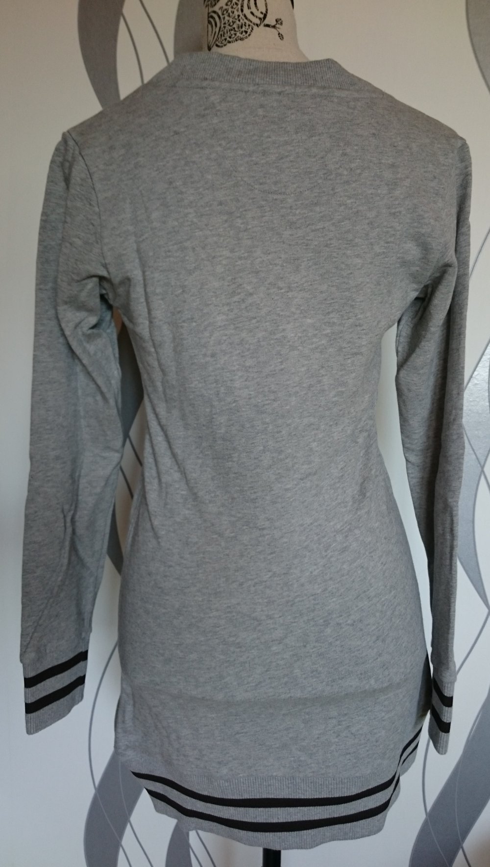 Converse Oversize Longpulli / Sweatshirt hellgrau