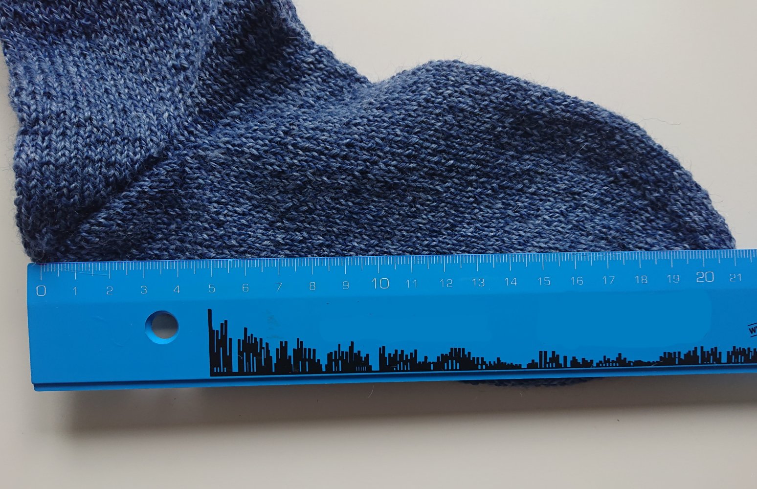 Stricksocken Wollsocken blau