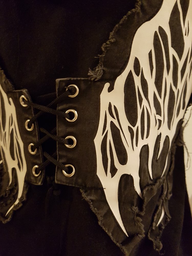 Gothic-Kapuzenjacke, schwarz