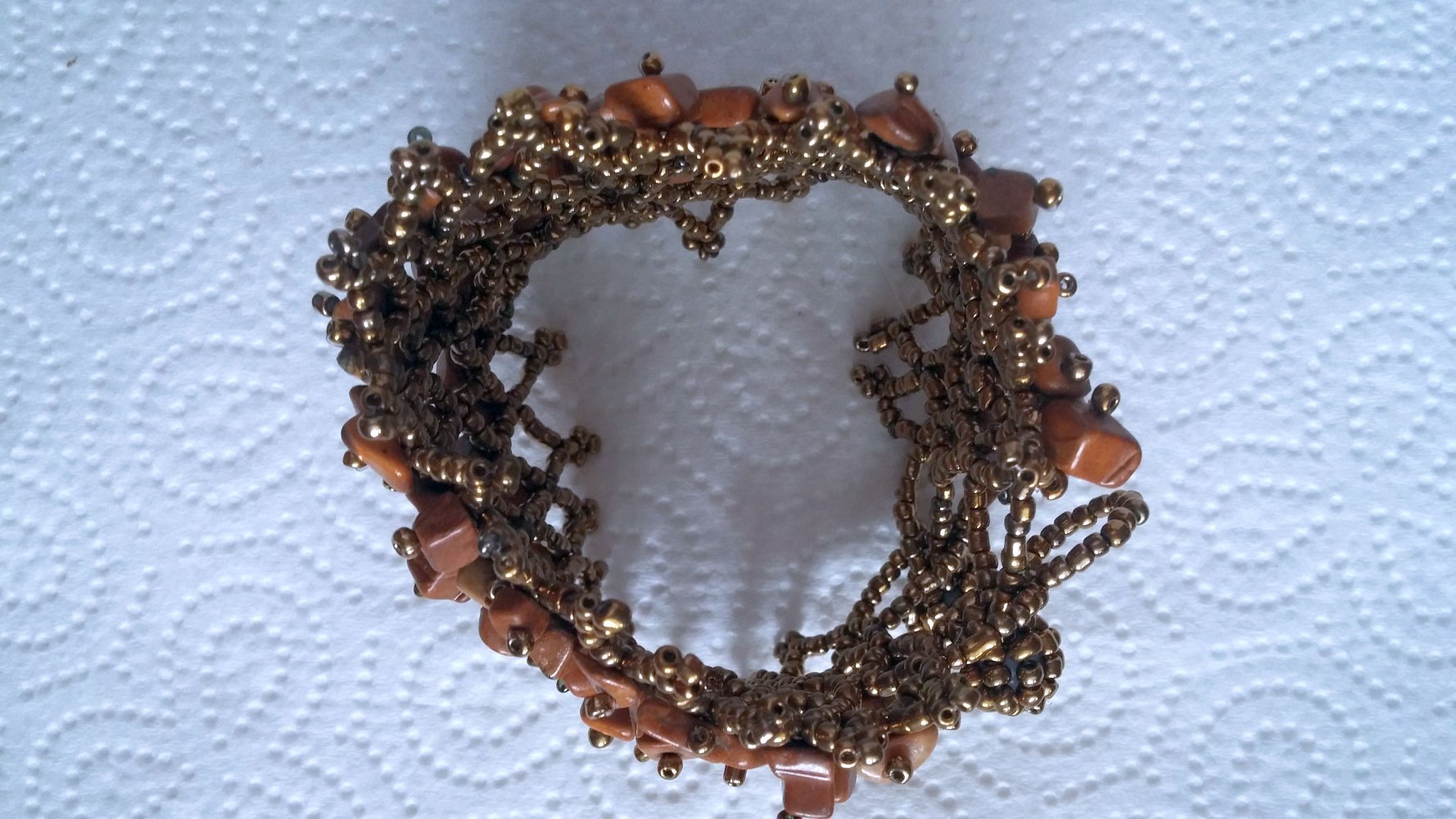 Holz-Perlendraht-Armband