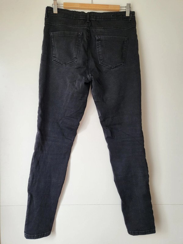 Schwarze Biker Röhrenhose von Only Gr. L / 30