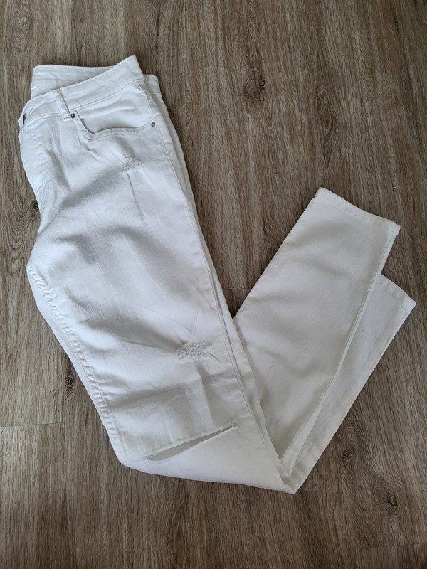 Neue weiße Hose im Trashed-Look von H&M Gr. 42