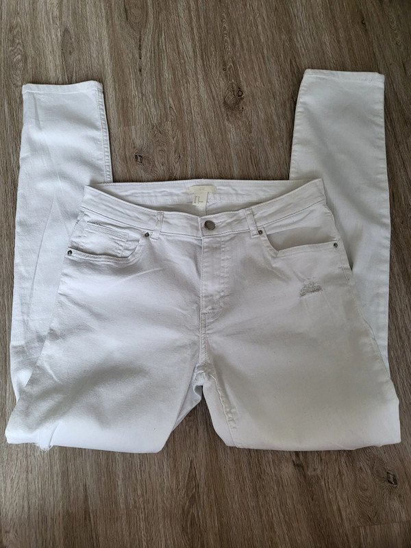 Neue weiße Hose im Trashed-Look von H&M Gr. 42