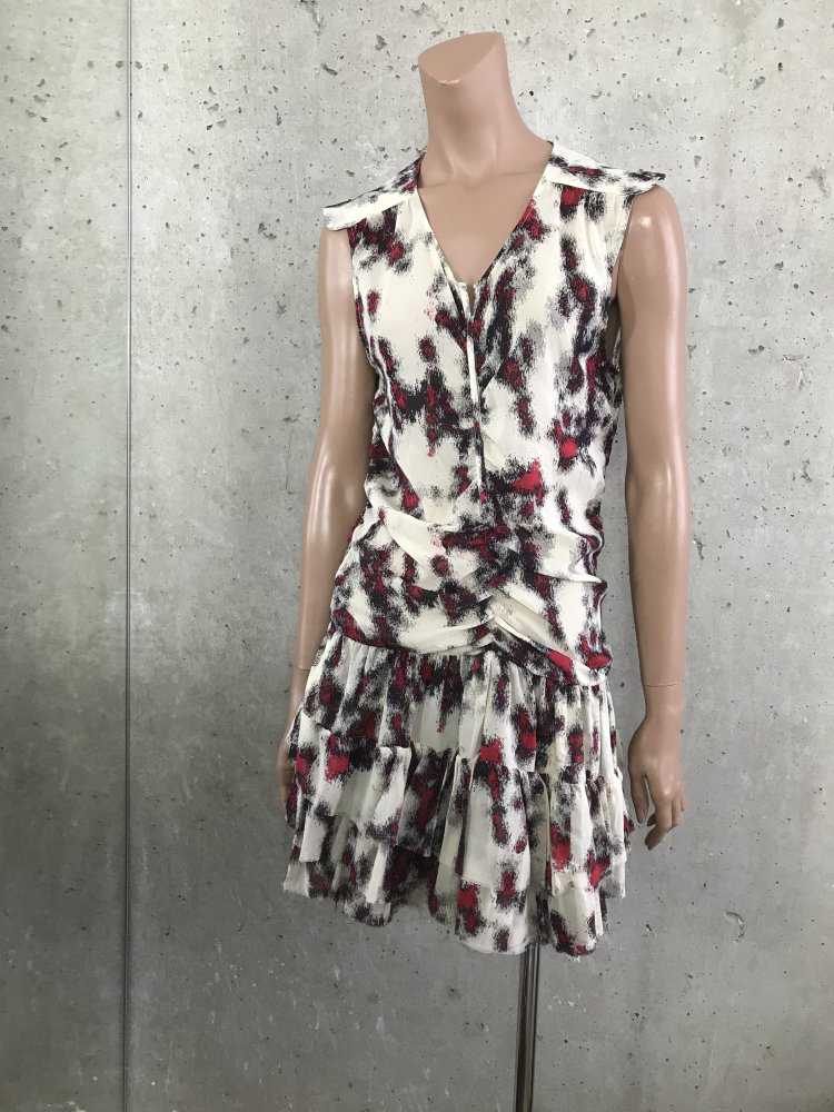 IRO Tiaz Printed Stretch-silk Mini Dress, Mini Kleid aus Seide, Celebrities Kleid 